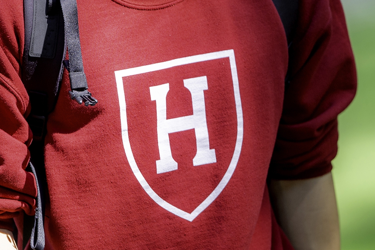 Harvard Alumni for Education - Image of Harvard sweatshirt worn by a student